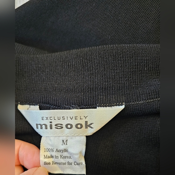 Exclusively Misook Size Medium Black Super High Rise Pull-On Career Dress Pants - Picture 4 of 7